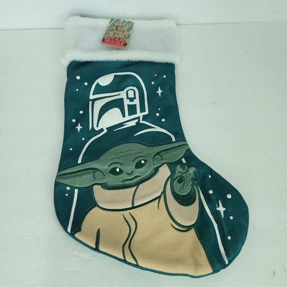 Star Wars Christmas Stocking Mandalorian The Child Grogu Green Adler Brand New